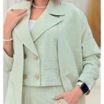 ست سه تیکه مانتو شلوار جلیقه نوژین