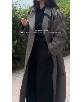 بارانی زنانه بلند ضدآب مایا