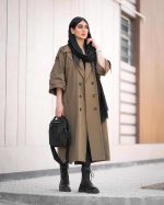 ترنچ کت بلند ضدآب خزان