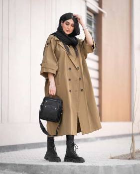 ترنچ کت بلند ضدآب خزان