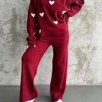 ست زنانه بلوز شلوار بافت برفا