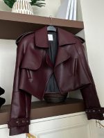 کاپشن کوتاه چرم زنانه پاندورا