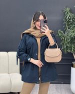 بارانی کمرگت سه دکمه هلیوم - تصویر 4