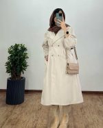 بارونی زنانه بلند ضدآب سمن - تصویر 9