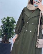 بارونی زنانه بلند ضدآب سمن - تصویر 5