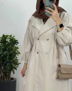 بارونی زنانه بلند ضدآب سمن - تصویر 6