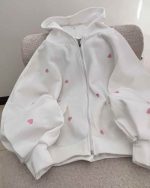 سویشرت قلبی دخترانه پفکی