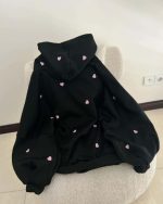 سویشرت قلبی دخترانه پفکی