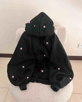 سویشرت قلبی دخترانه پفکی