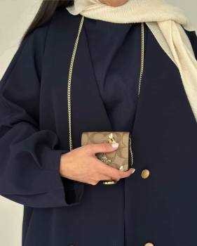 مانتو زنانه بلند شیک سورمه