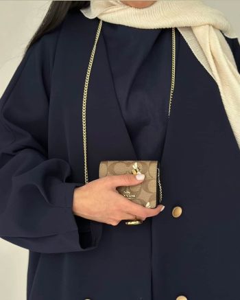 مانتو زنانه بلند شیک سورمه‌