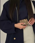 مانتو زنانه بلند شیک سورمه