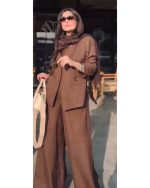 کت کوتاه شلوار فول بگ زنانه نگاه