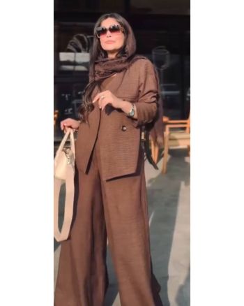 کت کوتاه شلوار فول بگ زنانه نگاه