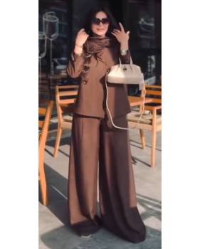 کت کوتاه شلوار فول بگ زنانه نگاه