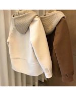 پالتو زنانه کوتاه کلاهدار ستیا - تصویر 4