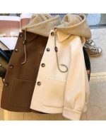 پالتو زنانه کوتاه کلاهدار ستیا