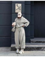 ست زنانه سوییشرت جاگر روبی