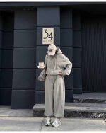 ست زنانه سوییشرت جاگر روبی