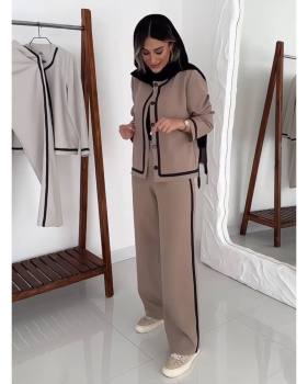 ست زنانه کت کوتاه شلوار بگ مارال