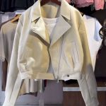 کاپشن کوتاه چرم زنانه حنا