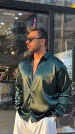پیراهن مردانه ساتن مدال - تصویر 6