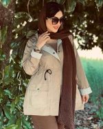 بارانی کوتاه زنانه کمرگت مهرسا