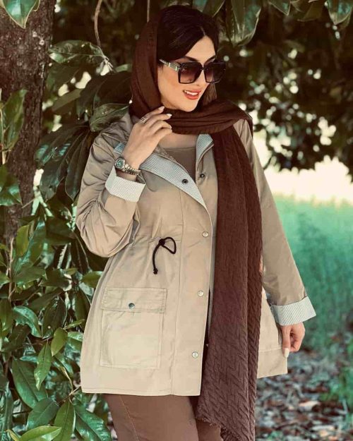 بارانی کوتاه زنانه کمرگت مهرسا