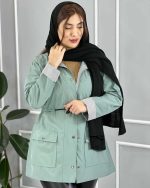 بارانی کوتاه زنانه کمرگت مهرسا