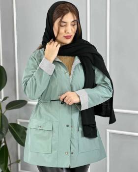 بارانی کوتاه زنانه کمرگت مهرسا