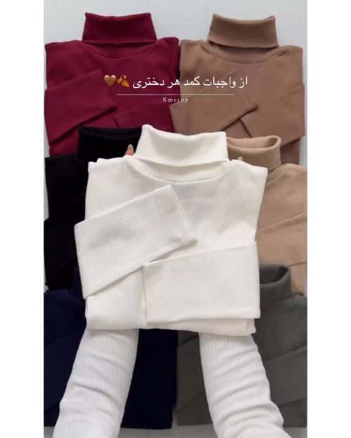 بلوز زنانه یقه اسکی ویولت