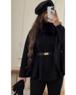 پانچو زنانه کوتاه هنر - Image 2