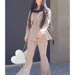 ست زنانه پالتو شلوار ساغر