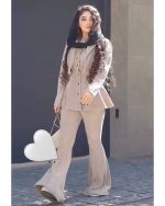 ست زنانه پالتو شلوار ساغر