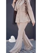 ست زنانه پالتو شلوار ساغر - تصویر 3