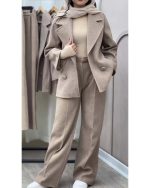 ست زنانه پالتو شلوار فرحزاد