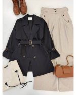 بارونی زنانه کوتاه رادنوش - تصویر 2