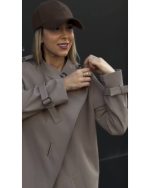 بارونی زنانه بلند آستردار گلسار - تصویر 6