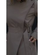 بارونی زنانه بلند آستردار گلسار - تصویر 5