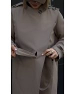 بارونی زنانه بلند آستردار گلسار - تصویر 4