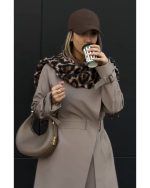 بارونی زنانه بلند آستردار گلسار - تصویر 3