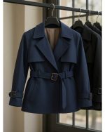 بارونی زنانه کوتاه مانلی - تصویر 5