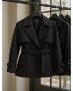 بارونی زنانه کوتاه مانلی - تصویر 3