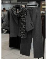 ست زنانه پالتو شلوار زویا - تصویر 3
