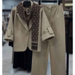 ست زنانه پالتو‌ شلوار زویا