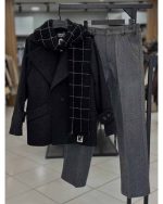 ست زنانه پالتو شلوار لاکی - تصویر 5