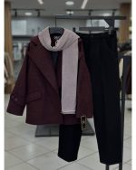 ست زنانه پالتو شلوار لاکی - تصویر 4