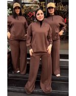 ست سویشرت نیم زیپ شلوار بگ نیکا - تصویر 6