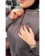 ست سویشرت نیم زیپ شلوار بگ نیکا - تصویر 3