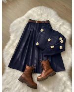 ست دخترانه دامن بلوز گیسو - تصویر 8